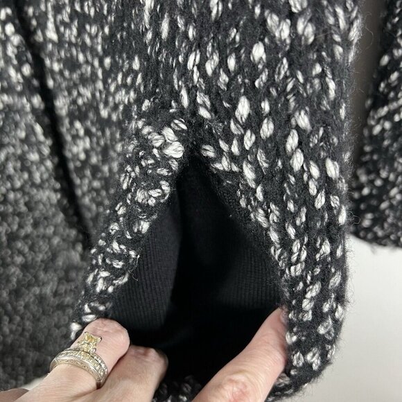 J.McLaughlin Sweater Women's Size XS Black White Marled Knit Long Cardigan Wool - Picture 6 of 12